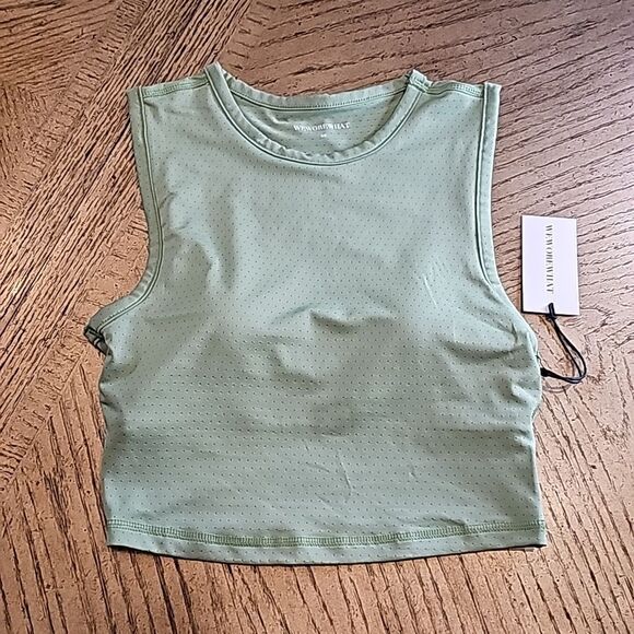 Weworewhat crop muscle tank top padded size S NWT - Picture 1 of 6